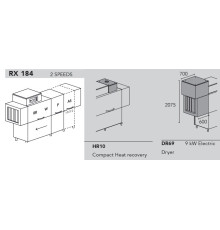 МАШИНА ПОСУДОМОЕЧНАЯ DIHR RX 184 DX+DDE+DR69+HR10