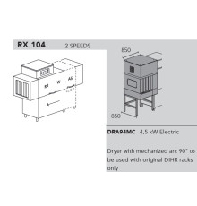 МАШИНА ПОСУДОМОЕЧНАЯ DIHR RX 104 SX+DDE+XP+DRA94MC