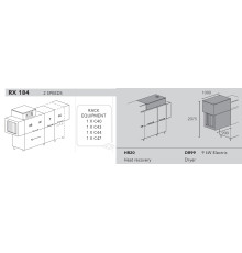 МАШИНА ПОСУДОМОЕЧНАЯ DIHR RX 184 SX+DR99+HR20/ДЕЛЕНИЕ 2 ЧАСТИ