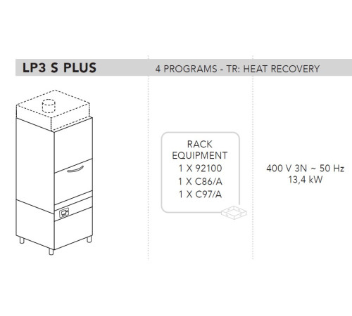 МАШИНА КОТЛОМОЕЧНАЯ DIHR LP3 STR PLUS ELETTRONICA+DDE