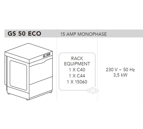 МАШИНА ПОСУДОМОЕЧНАЯ DIHR GS 50 ECO+DDE+PS