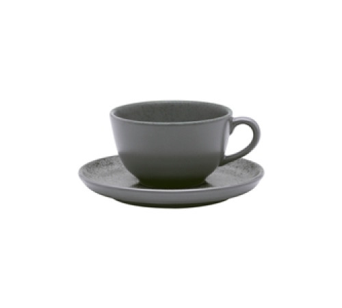 Пара чайная FLAT Shape GRAY (чашка 200мл и блюдце 14см) Oxford 136444, AO04-1C06