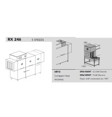 МАШИНА ПОСУДОМОЕЧНАЯ DIHR RX 246 SX+DDE+DRA189MT+HR10+SAN