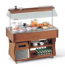 СТОЛ ШВЕД.ОХЛАЖД.ОСТРОВ. ISOLA BRINA 4 M ТЕМН.ОРЕХ