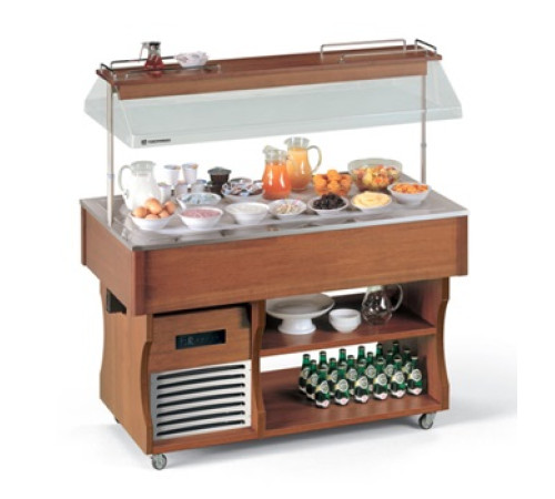 СТОЛ ШВЕД.ОХЛАЖД.ОСТРОВ. ISOLA BRINA 4 M ТЕМН.ОРЕХ