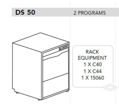 МАШИНА ПОСУДОМОЕЧНАЯ DIHR DS 50+DDE+XP+PS