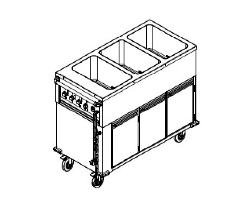 МАРМИТ ВОДЯНОЙ/МОБИЛ. KOGAST 30750 KMO-3 С ТЕПЛОВЫМ ШКАФОМ