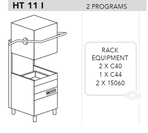 МАШИНА ПОСУДОМОЕЧНАЯ DIHR HT 11 I + DDE + PS +СПЕЦ. НОЖКИ МОРСКАЯ ВЕРСИЯ 220В/60ГЦ/3Ф БЕЗ НЕЙТР.