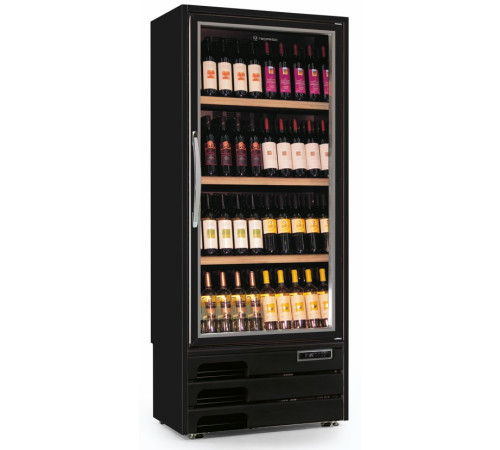 ШКАФ ВИННЫЙ ДЕРЕВ.  ENOPRESTIGE 400 4TV/1TV ЧЕРНЫЙ+ЗАМОК