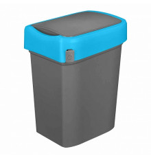 Бак для мусора SMART BIN 50л (430x330x630мм), с крышкой маятник (синий) 434258117