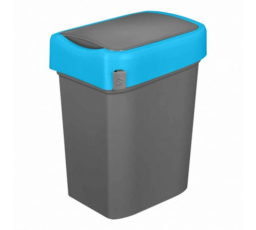 Бак для мусора SMART BIN 50л (430x330x630мм), с крышкой маятник (синий) 434258117