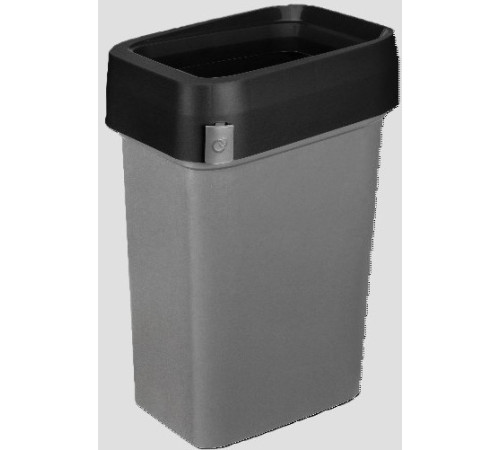 Бак для мусора SMART BIN PRO 50л (430x330x630мм), с крышкой маятник (черный) 435245813