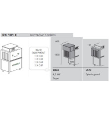 МАШИНА ПОСУДОМОЕЧНАЯ DIHR RX 101 E DX+DDE+DR24+LC73