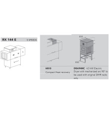 МАШИНА ПОСУДОМОЕЧНАЯ DIHR RX 144 E DX+DDE+HR10+DRA94MC/ДЕЛЕНИЕ 2 ЧАСТИ