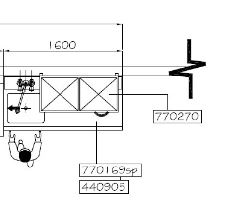 СТОЛ Д/ГРЯЗ.ПОСУДЫ COMENDA AC2 770169SP 1600R СПЕЦ.+ПОЛКА+ДУШ