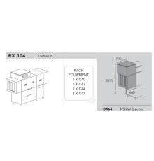 МАШИНА ПОСУДОМОЕЧНАЯ DIHR RX 104 SX+XP+DR64