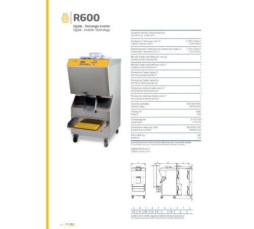 ПАСТЕРИЗАТОР КРЕМОВАРКА ROBOCREAM R600 W ПАСТЕРИЗАТОР КРЕМОВАРКА ROBOCREAM R600 W