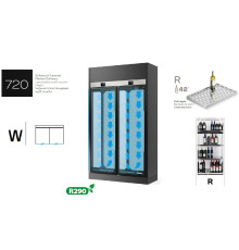 ШКАФ ВИННЫЙ ENOFRIGO WINE LIBRARY 20 2P WALL H260 P60 VT W ЧЕРНЫЙ + ПОЛКИ R