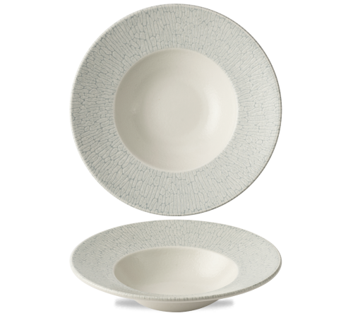 Тарелка для пасты 28см 0,468л, с широким бортом, Delta, цвет Grey DELGVWBL1