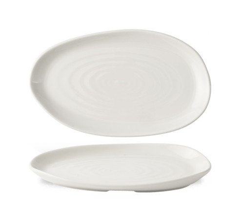 Блюдо сервировочное 26x20см, Envisage Natural, цвет White WHPLA31