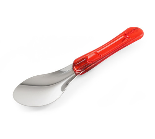 Ложка лопатка для мороженого 260 мм красная ручка, нерж.сталь