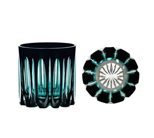 Сет из 2х бокалов Олд Фэшн On The Rocks 330мл, хрусталь, цвет черный/изумруд 134739