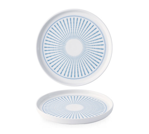 Тарелка мелкая d21см h2см, с прямым бортом, Era, цвет Blue ERABWP211