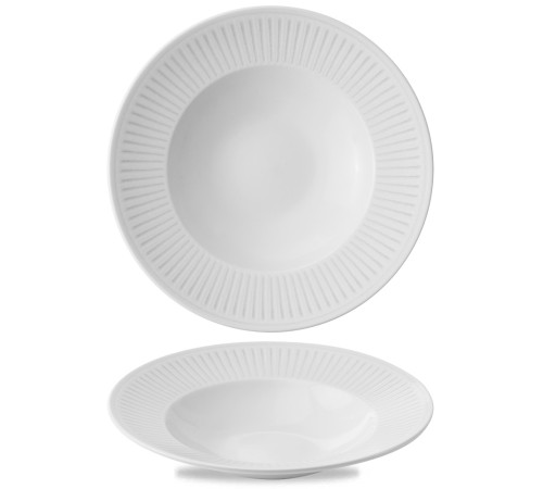 Тарелка для пасты 28см 0,468л, с широким бортом, Era, цвет Grey ERAGVWBL1