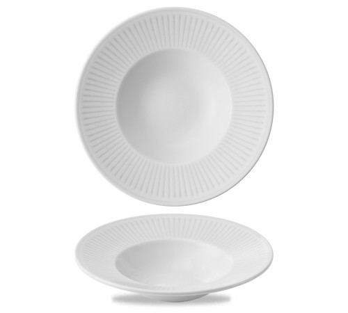 Тарелка для пасты 24см 0,284л, с широким бортом, Delta, цвет Grey ERAGVWBM1