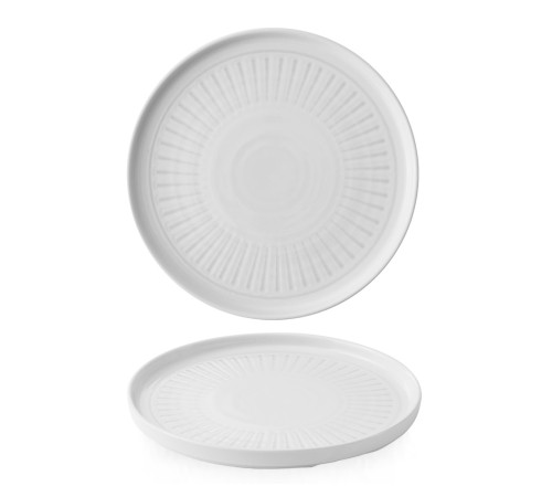 Тарелка мелкая d21см h2см, с прямым бортом, Era, цвет Grey ERAGWP211