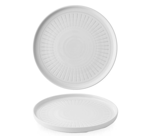 Тарелка мелкая d26см h2см, с прямым бортом, Era, цвет Grey ERAGWP261