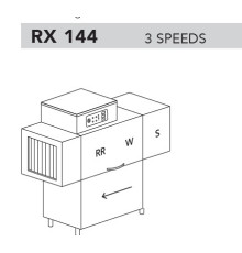 МАШИНА ПОСУДОМОЕЧНАЯ DIHR RX 144 DX+DDE+HR10+DR64/ДЕЛЕНИЕ 3 ЧАСТИ