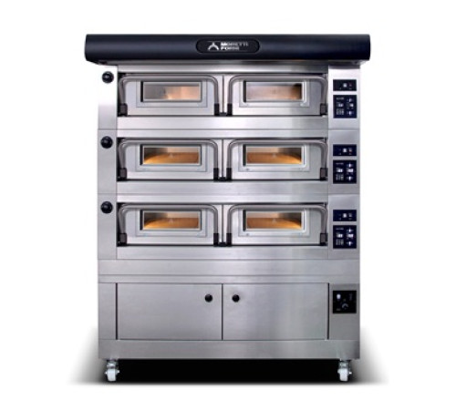 ПЕЧЬ ПОДОВАЯ ДЛЯ ПИЦЦЫ MORETTI FORNI P120E B (18+18+18СМ) + ЗОНТ + РАССТОЙКА