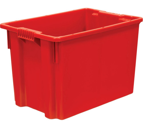 Ящик сплошной 600х400х400мм, 75л., п/э, цвет красный 605