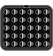 Форма Y д/выпечки тарталеток Грибок 40х35хh17мм, 380x330мм, 30 ячеек, д/аппарата Cookmatic PIASTRA