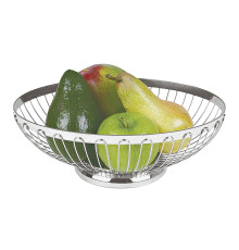 Корзина для хлеба овальная 24,5х18см, нерж. сталь, 42956-24