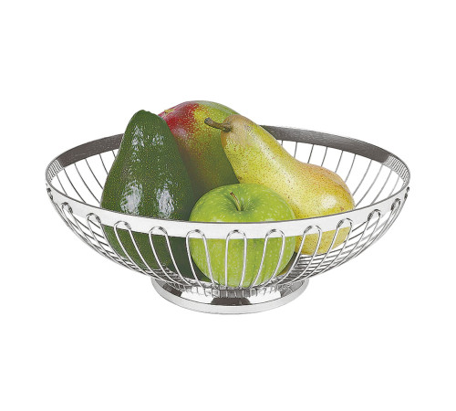 Корзина для хлеба овальная 24,5х18см, нерж. сталь, 42956-24