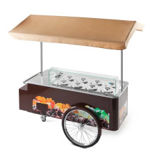 ВИТРИНА ТЕЛЕЖКА ДЛЯ МОРОЖЕНОГО ISA IL CARRETTINO CARAPINE BROWN