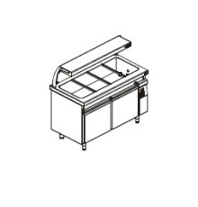ПРИЛАВОК ДЛЯ ГОРЯЧИХ БЛЮД KOGAST SBM-14-4-CT