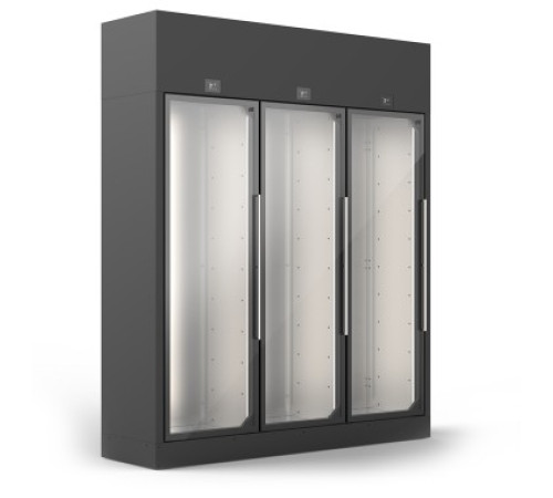 ШКАФ ВИННЫЙ ENOFRIGO WINE LIBRARY 20 3P WALL H260 VT ЧЕРНЫЙ + ПОЛКИ R