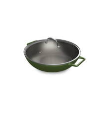 Кастрюля чугунная Wok D35 AROMA CAST GREEN, 146761