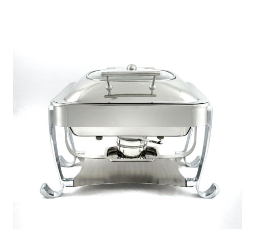 Мармит настольный (чефиндиш) прямоуг cо стекл крышкой 6,5л,40,5x42,5x24см,Opulent OP/0/2/6.5/CP