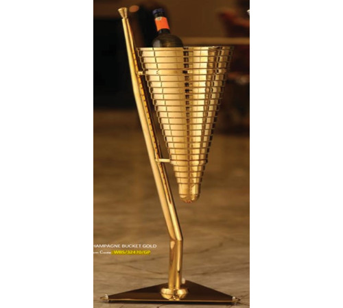 Ведро для шампанского с подставкой h88*dt22*d22,5см, Gold, WBS/32470/GP