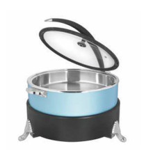 Мармит настольный (чефиндиш) круглый 8л, Blue Poppins PPB/BU/8
