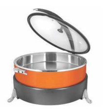 Мармит настольный (чефиндиш) круглый 6,5л, Orange Poppins PPB/OR/6