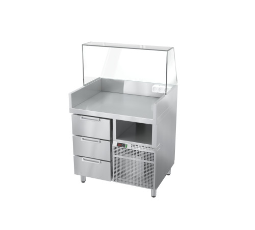 СТАНЦИЯ ДЛЯ БУРГЕРОВ И ХОТ-ДОГОВ БАВАРИЯ БХС-900.700-02-4 (С ЛАЙТ-БОКСОМ)