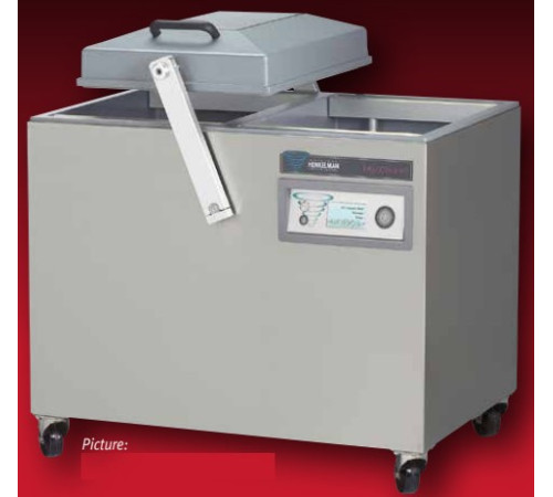 УПАКОВЩИК ВАКУУМНЫЙ ДВУХКАМЕРНЫЙ HENKELMAN FALCON 2-60/ГАЗАЦИЯ/ОБРЕЗКА-ЗАПАЙКА ПАКЕТА