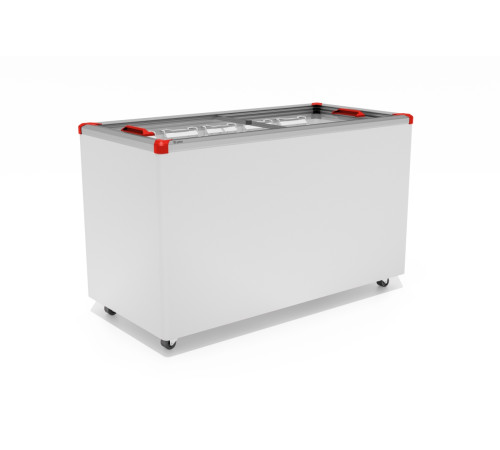 ЛАРЬ МОРОЗИЛЬНЫЙ GELLAR FG 400 C v25 ПРЯМОЕ СТЕКЛО, КРАСНЫЙ (ПРОПАН)