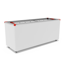 ЛАРЬ МОРОЗИЛЬНЫЙ GELLAR FG 700 C v25 ПРЯМОЕ СТЕКЛО, КРАСНЫЙ (ПРОПАН)