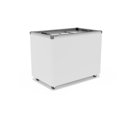 ЛАРЬ МОРОЗИЛЬНЫЙ GELLAR FG 350 C v25 ПРЯМОЕ СТЕКЛО, СЕРЫЙ (ПРОПАН)